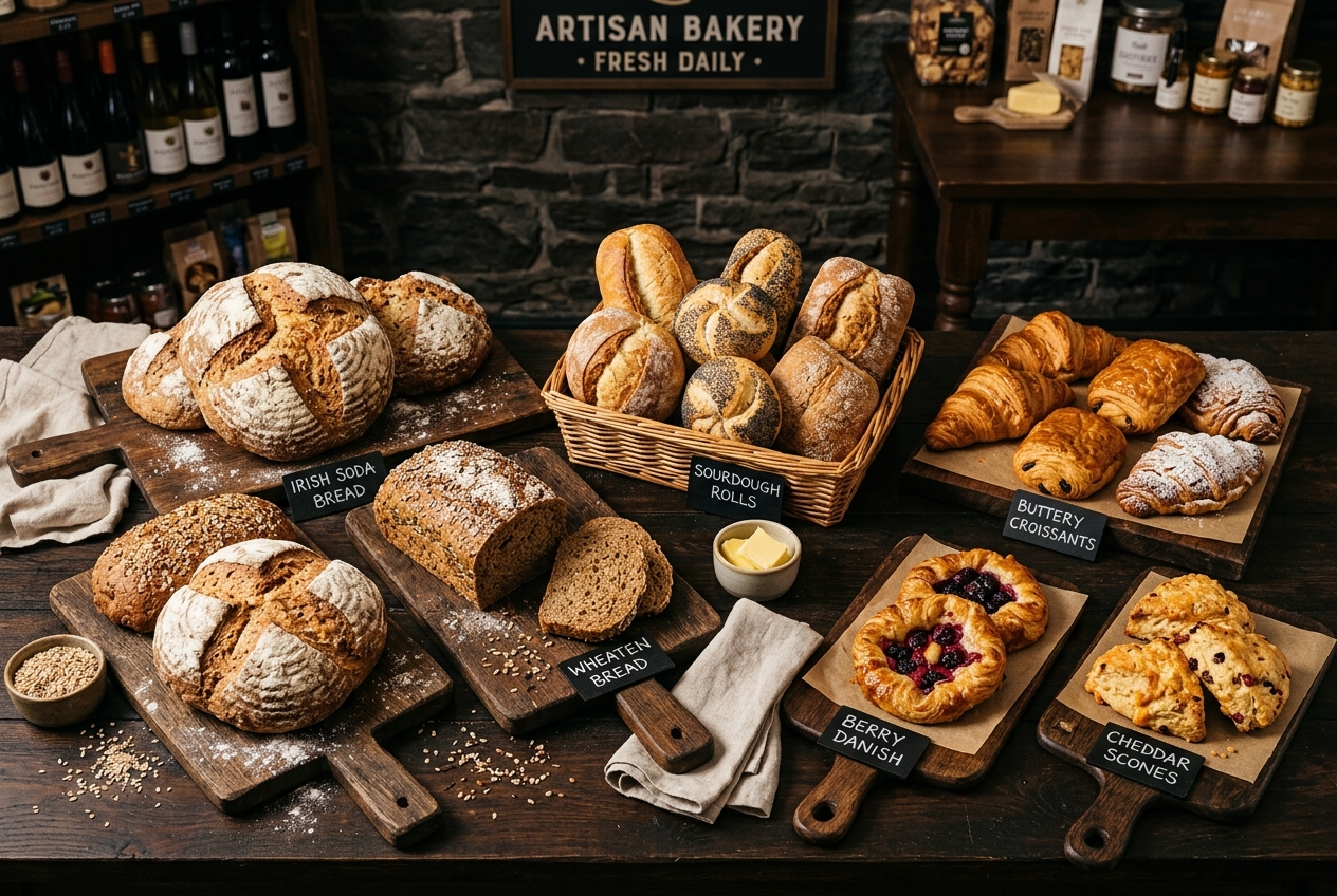 Fresh artisan breads and pastries at SPAR Grosvenor Road